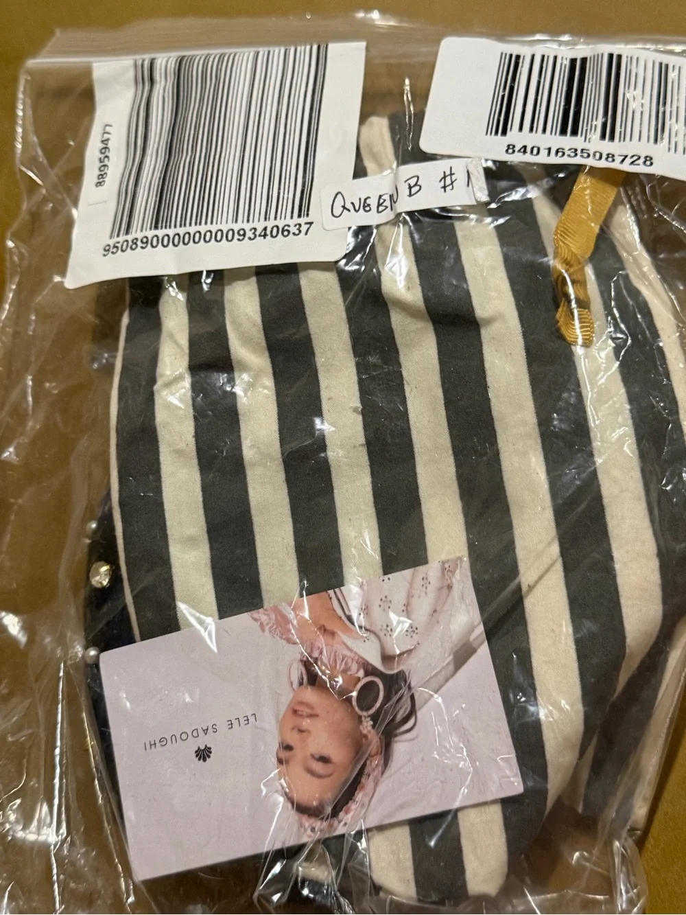 Lele Sadoughi Kids Pearl & Crystal Flannel Knotted Headband NEW